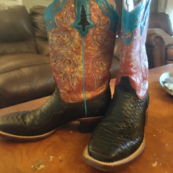 Cinch boots size 7.5B EXOTIC cowgirl boots - Picture 7 of 9
